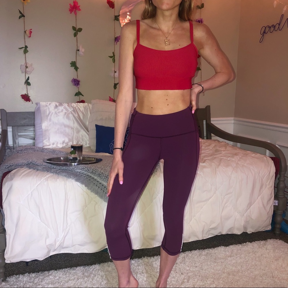 LULULEMON purple cropped leggings Size 4